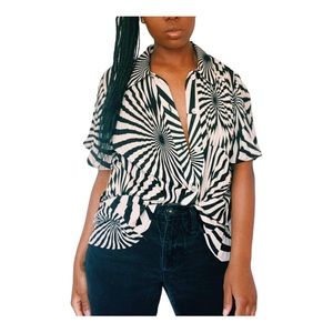 80’s Vintage Trippy Button Front Shirt